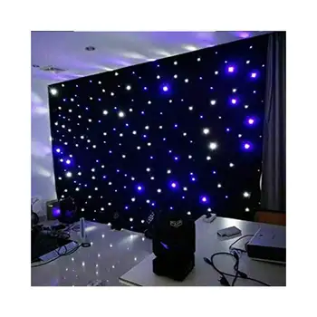 DMX Control Velvet Curtain Led Star Cloth for Wedding Christmas Club Party High Quality Stars Curtain Lights Factory