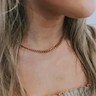 Jewelry Popular Hip Hop Link Jewelry Men Women 14k Gold Plated Necklace Stainless Steel Jewelry Necklace