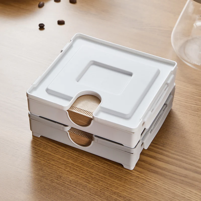 Plastic Coffee Filter Holder Handmade Drip Paper Storage Holder Filter Paper Holder Coffee Filter Paper Storage Box