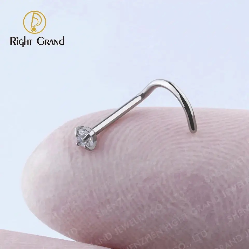 Right Grand Astm F Implant Grade Prong Set Zirconia Curved Nose