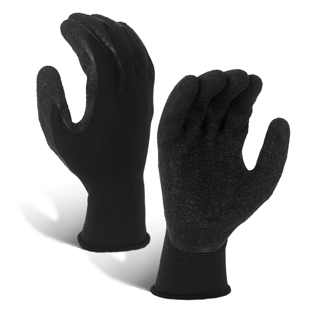 knit gloves with rubber palms