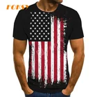 OEM Accept July Fourth Independence Day Printing Design 100% Cotton Funny Men Shirts