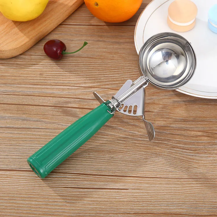 Full Sizes 304 Stainless Steel Ice Cream Trigger Scoop