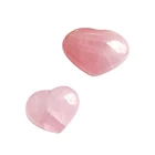 Heart Crystal Wholesale Natural Heart Shaped Pink Rose Crystal For Healing Stones