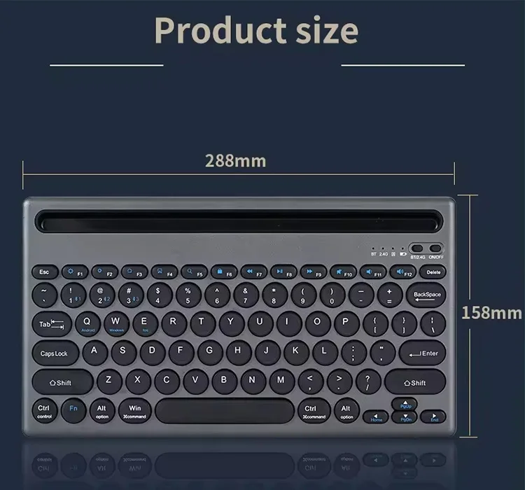 Keyboards Dual-Mode Wireless BT Keyboard Card Slot Connection For Android Mobile Tablet Desktop Computer