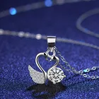 Diamond Charm Swan Exquisite Diamond Necklace Charm Party Dazzling Valentine's Day For Girlfriend