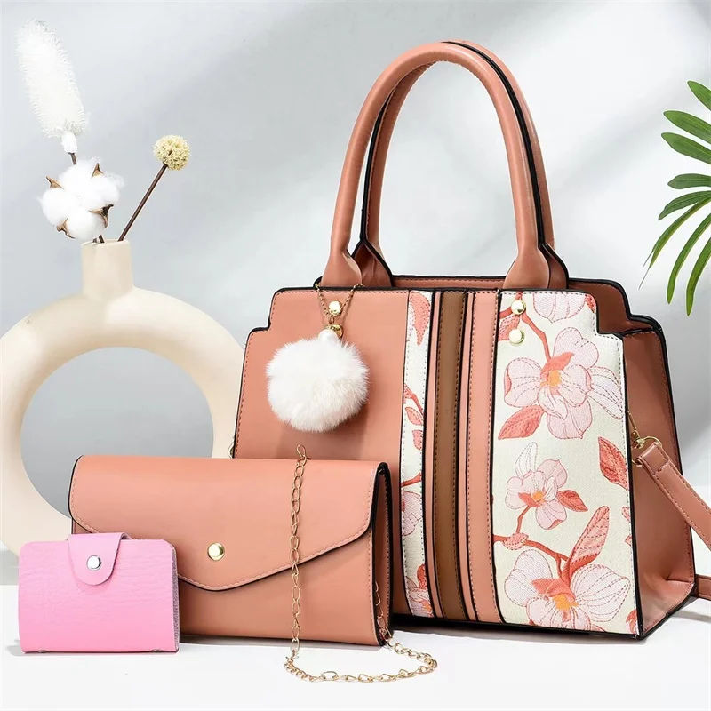 AMIQI 2310-48 Trendy Handbags Flower Tote Bag 2024 Handbags For Women With Custom Logo Made Of Durable Pu Material