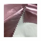 Pink Uniform Fabric Cheap 100% Polyester Pongee Pu/pvc Pink 50D*50D 68gsm 143cm For School Uniform Fabric