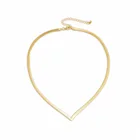 Snake Simple V-shaped Snake Bone Chain Necklace Wild Geometric Flat Snake Chain Necklace