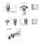 T Wing T Handle XK241 Mini Wing Knob Tongue Quarter Turn Cam Lock Or Keyless Compression Latch