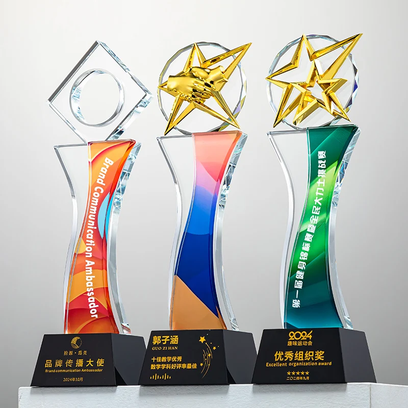 product small bridge wholesale inventory champions league crystal gifts sport winner crystal trophy award for business gift-32