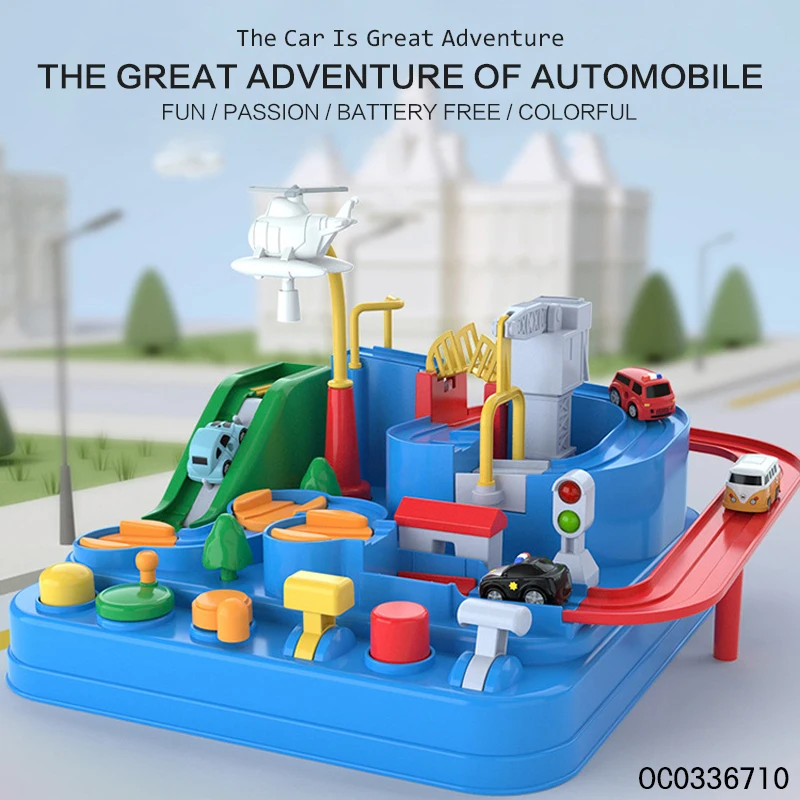 New 2023 customizable board games for kids car adventure toy with 4pcs cartoon cars