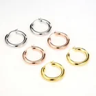 Clip Earrings Popular Elegant Design Jewelry Gold Plated Small Round Clip On Hoop Earrings Women