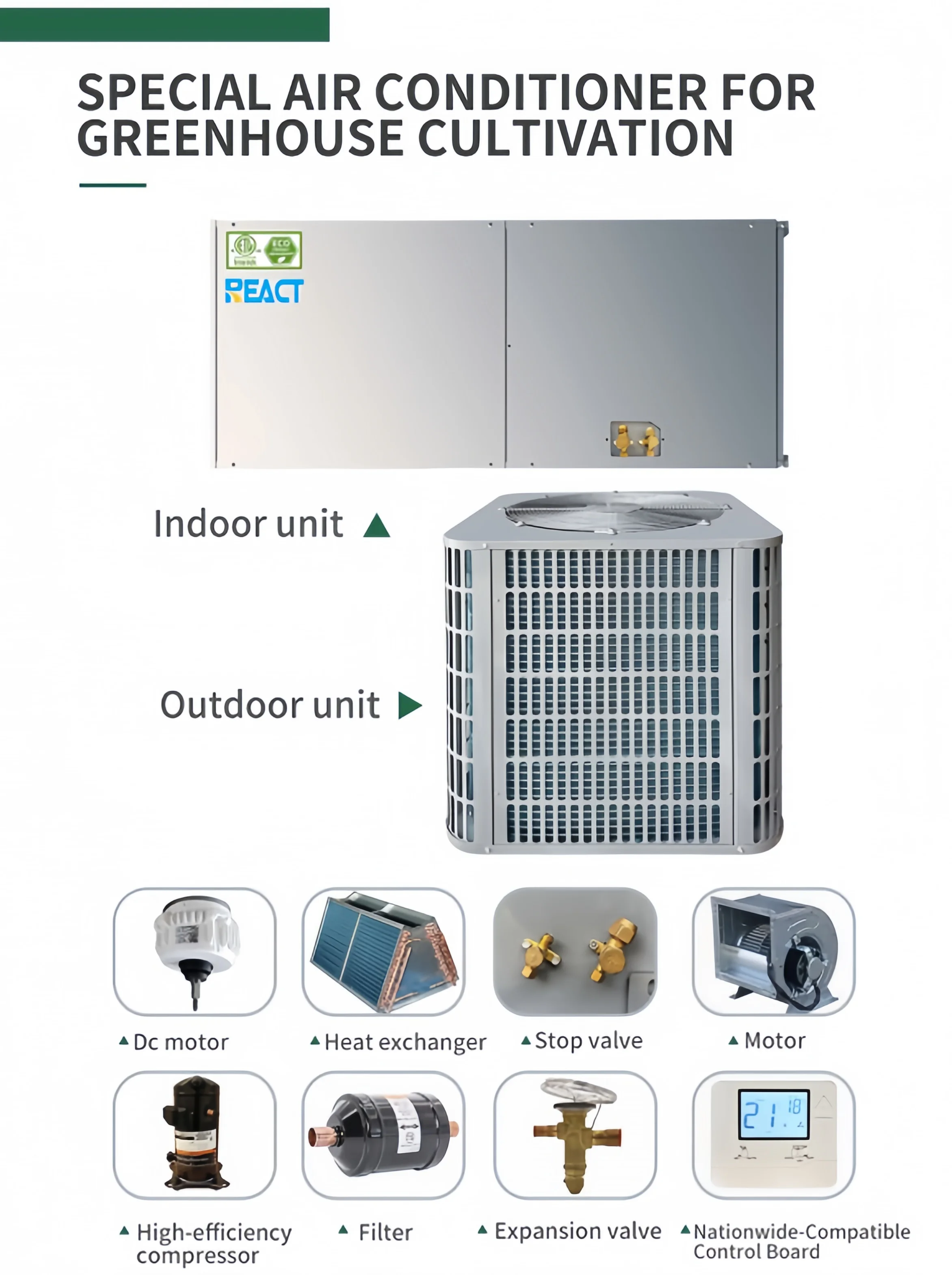 Air Handling Unit, REACT, DAC-60, AHU, 5Ton - detail 10