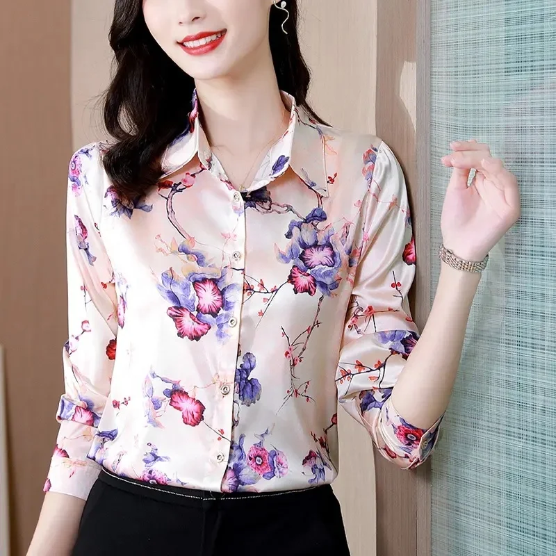 Wholesale of new women's shirts Simple long-sleeved blouses Plain color shirts Solid color plus size women's clothes