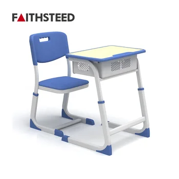 Cheap fixed college stackable school student kids plastic table and chair set furniture supplier
