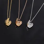 Heart Pendant Heart Stainless Steel Photo Frame 45cm Chain Necklace Heart Locket Pendant Necklace