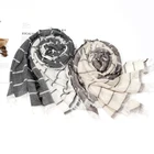 Scarf Cotton Women Womens Designer Scarf Stripes Elegant Colour Scarf Light Cotton Linen Women Scarf