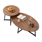 Salon 2021 Modern Hotel Mdf Metal Coffee Salon Shop Side Table Antique Decor Live Edge
