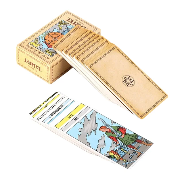 High quality customised printable paper tarot playing cards set trading printing games card deck tarot cards with guidebook