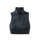 2021 Hot Sales Ladies Sexy Yoga Sport Croptop Vest With Zipper