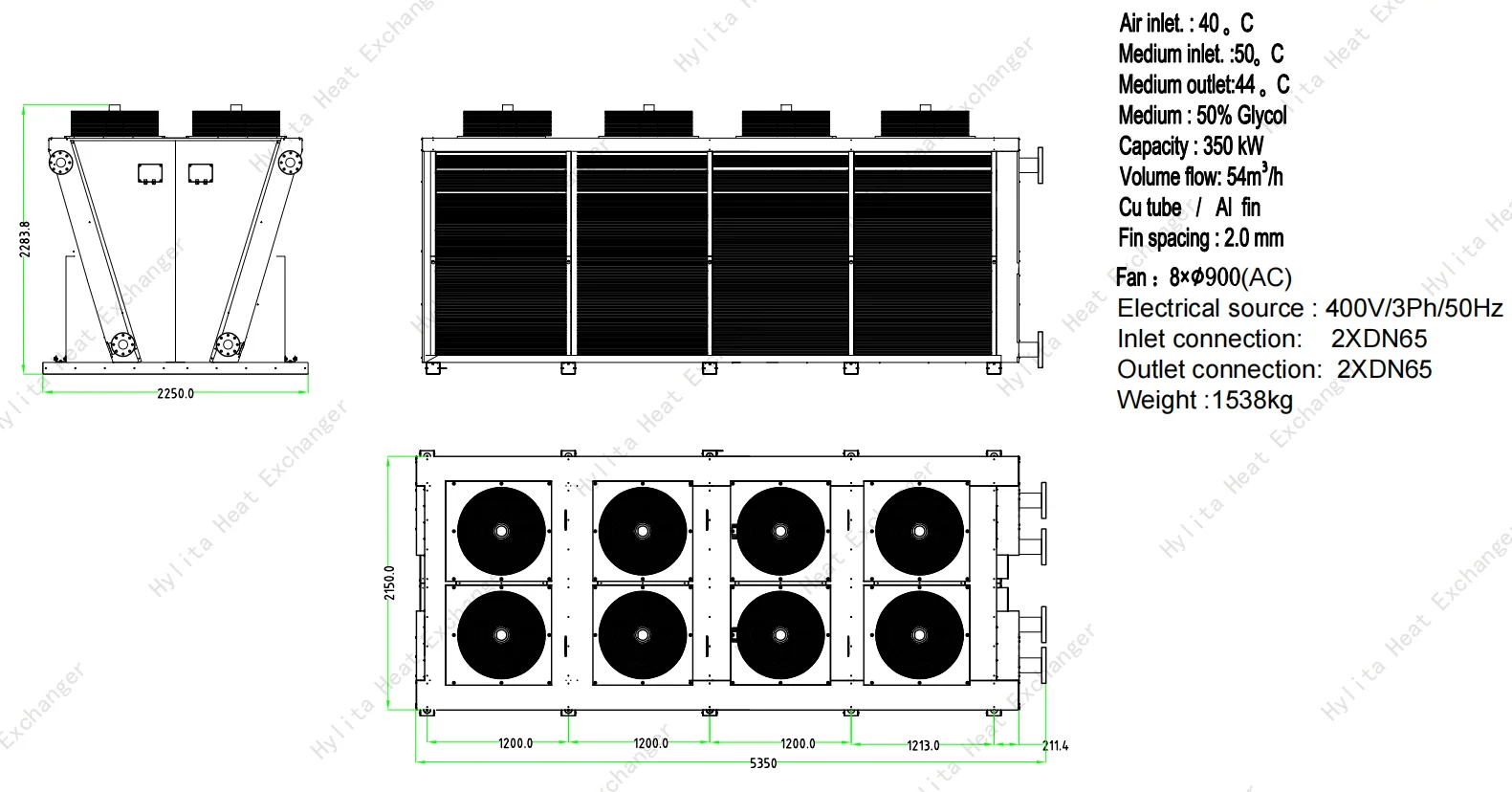 Dry Cooler, Copper, Aluminum, Adiabatic - detail 64