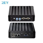 Computer Mini Fanless Industrial Computer Dual LAN Mini PC Project Desktop Inte Quad Core J1900 3805U I3 I5 I7 5005U 5287U W/ 2 RS232 2 RJ45