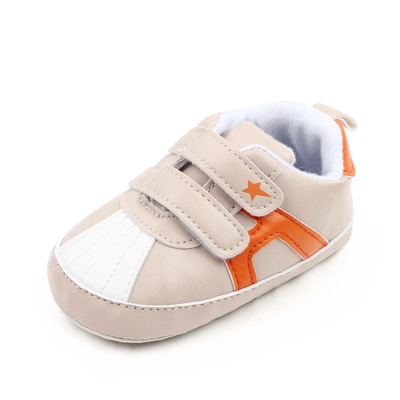 New casual color five-pointed star decoration baby shell head soft soled toddler shoes details