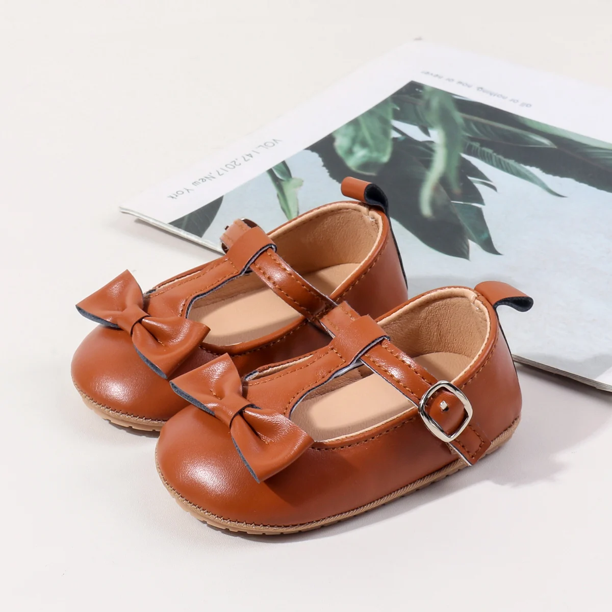 Hot Selling Spring Autumn Summer Solid Pu Leather Toddler Newborn Infant Baby Girls Shoes details