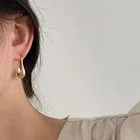 Earrings Vershal New Arrival Matte Gold Plated Minimalist Water Drop Stud Earrings For Women