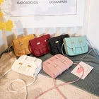 Handbags Mini Small Square Bags For Women Ladies Shoulder PU Leather Solid Color Buckle Girl Designers Handbags