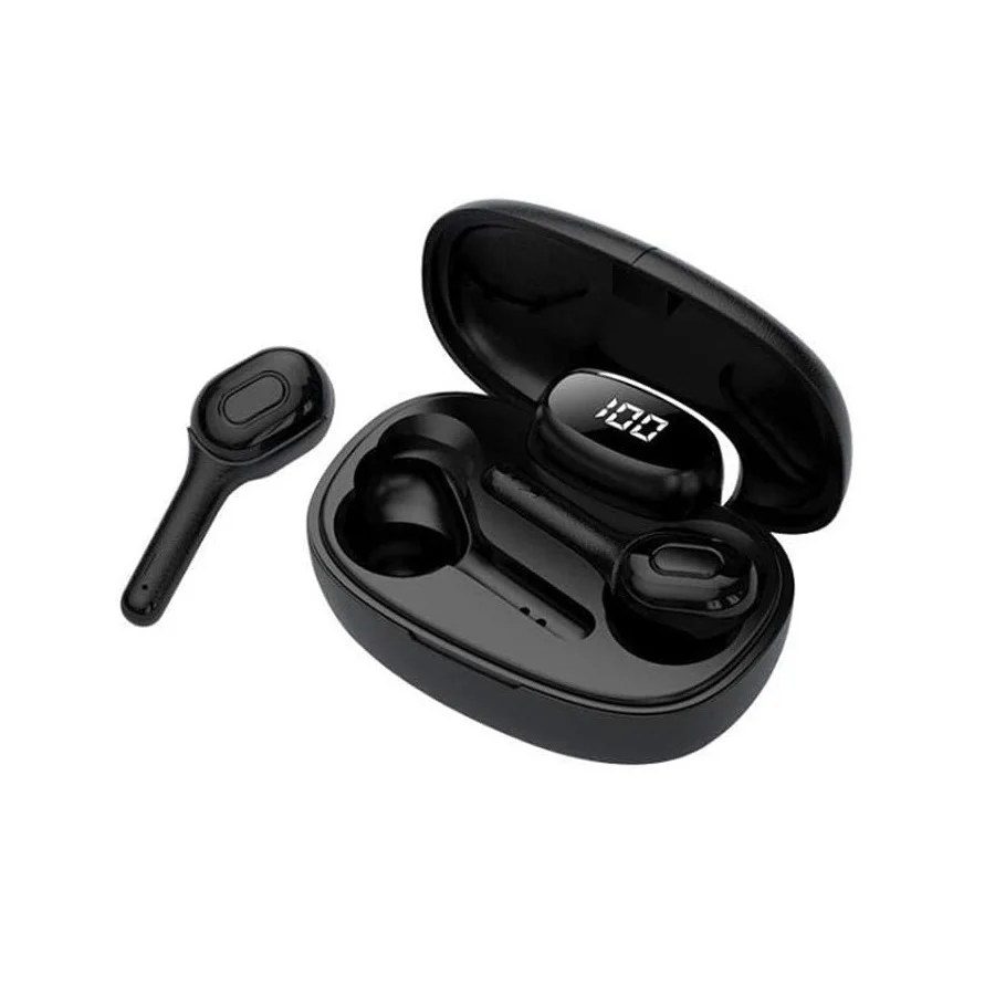Black T1 Wireless Smart Translator Bluetooth Earphone Multi-Language Translator Support 28 Languages Intelligent Headphone 