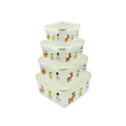 Storage Pp Food Grade Airtight Microwave Plastic Food Storage Container With Lids