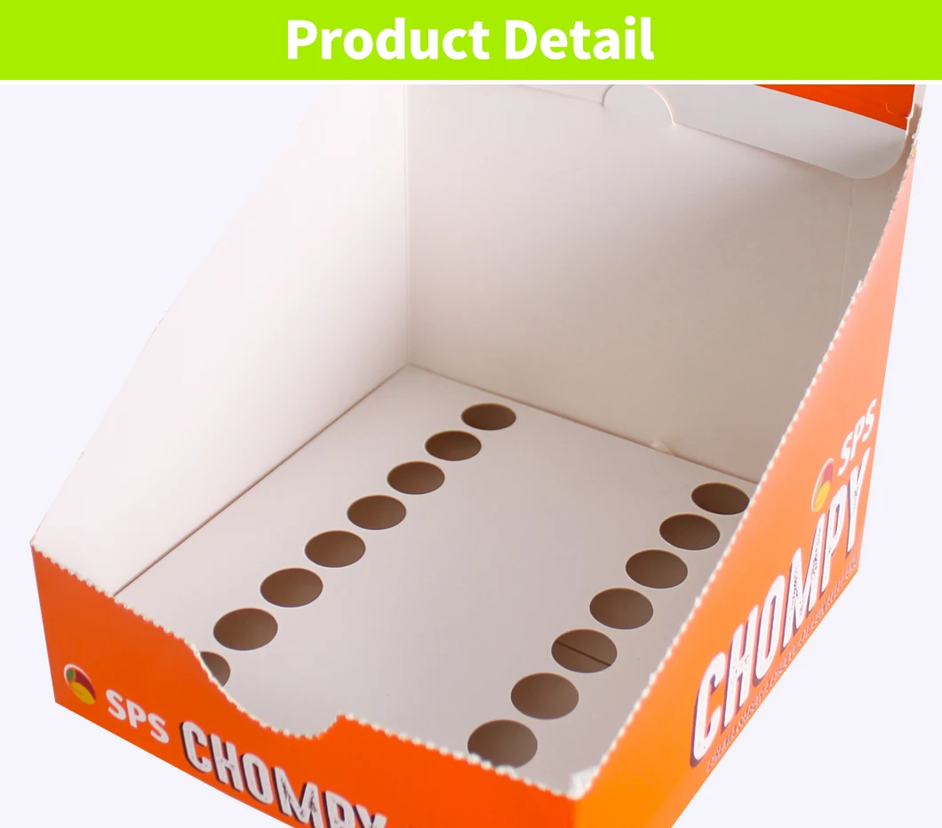 Custom Jelly Display Box with 300/350/400gsm Cardpaper Recyclable and Eco-friendly Shelf Ready Packaging Box