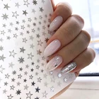 Sticker Nail Stickers 3 Colors Lovely Stars Geometry 3D Sticker Nail Decal Stickers