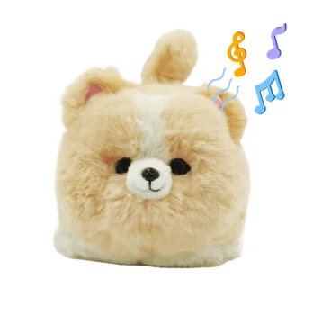 Hot Sale	soft best seller big size unattribute plush sound Embraced Corgi Dog talking toys stuff toys electronic plush toy