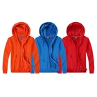 Plain Zip Up Hoodies Wholesale Blank Plain Cotton 480 Grams Soft Full Zip Up Hoodies Fashion Custom Logo