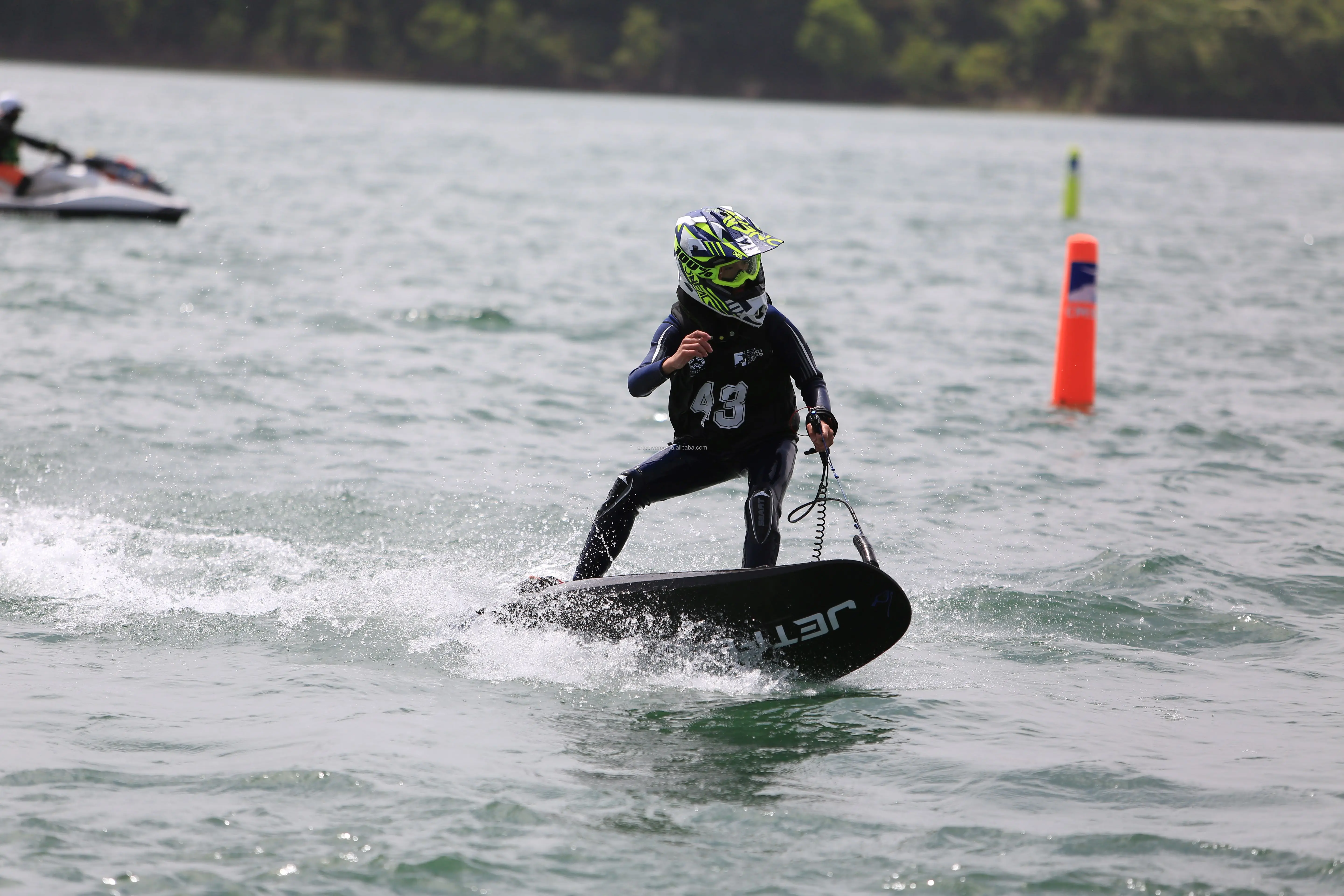 JetFly 09GT Athletic Grade Carbon Fiber Engine Petrol Powered Water Jet Surf Electric Starting Surfboards Fin Ocean Waters factory