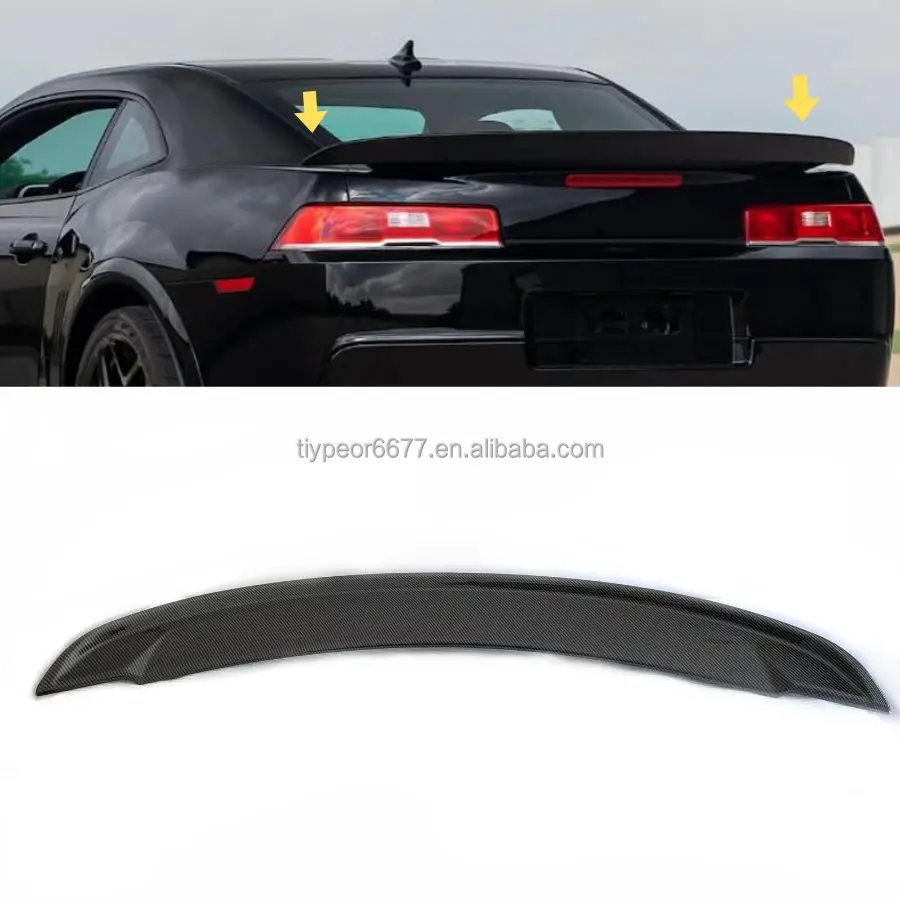 product rear bumper spoiler lip for chevrolet camaro 2010 2015 chin splitter carbon exterior accessories car rear tail wing spoiler-3