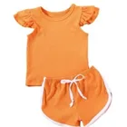 Summer Summer Sports Casual Children Set Toddler Kids Baby Girl Ruffle T-Shirt Shorts Pants Girls Sets