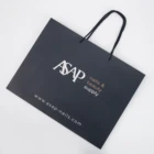 Blue Shoes Bags Custom Luxury Design Blue Shopping Mall Shoes Packaging Carrier Store Paper Bags