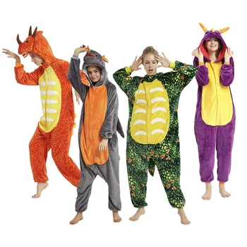 Flannel Kigurumi Animals Dinosaur Adult and Kids Onesie pajamas