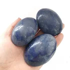 Stone Wholesale Natural Polished Natural Stone Blue Aventurine Crystal Palm Stone For Healing