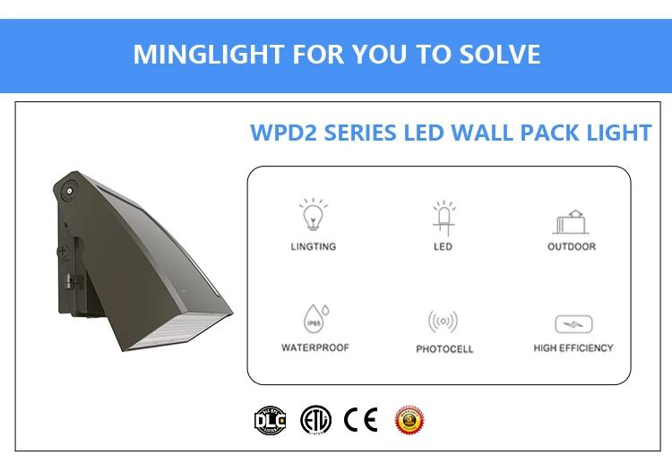 interior or outdoor 10KV SPD led rotatable wall pack light