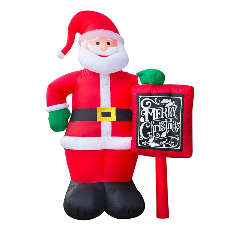 funny giant santa christmas led light santa claus