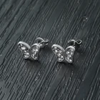 Gold Earrings Mixed 18k Gold Heart Western Cross Cute Cubic Zirconia Funky Crystal Earrings Wholesale