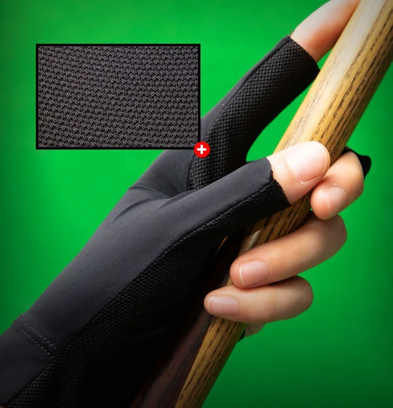 Billiards Sports Gloves Non Slip Pad 3 Fingers Pool Cue Shooting