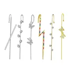 Clip Earring Wholesale New Design Custom 14k Gold Ear Wrap Crawler Hook Ear Clip Earring Set