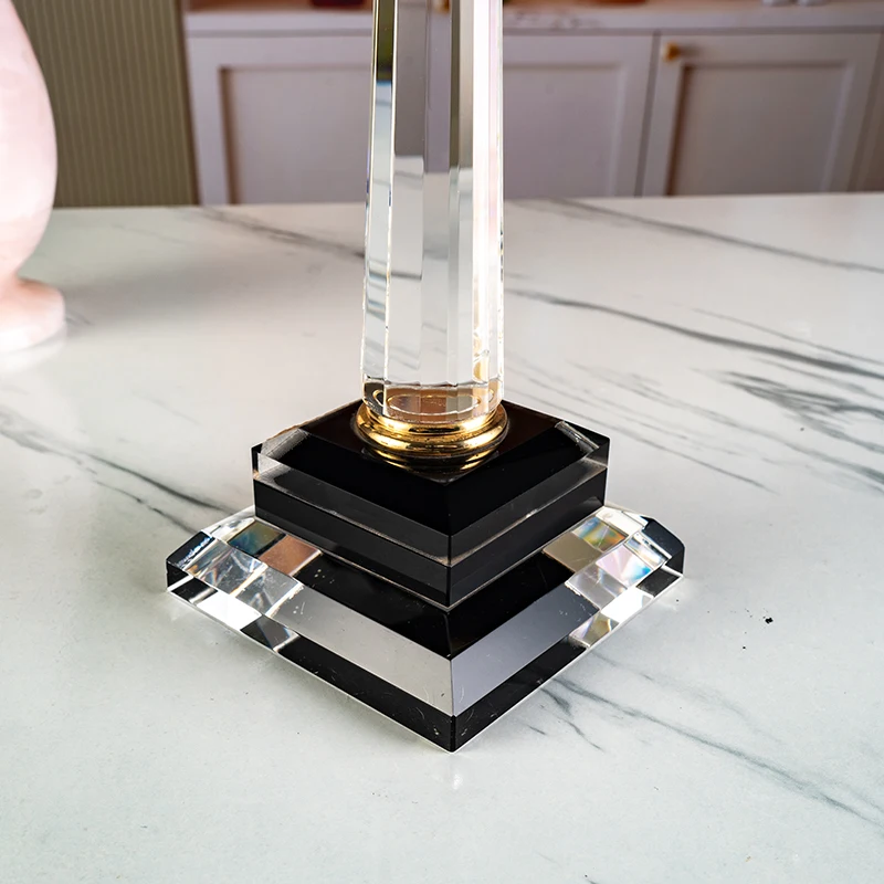 product small bridge cyrstal wedding high end elegant two color candle holder wedding furniture decoration christmas candle holder-8