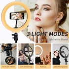 Video New Ringlight Ring Fill Light Dimmable Led Selfie Ring Light With 160cm Tripod Stand For Photography Video Makeup
